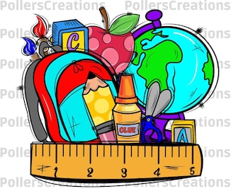 School Doodles Clipart,First Day Of School Png,School Supplies,Teacher,School Frame Png,Students,Hand Drawn,Pencil Clipart