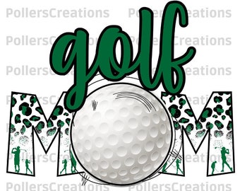 Maman golf png, Sublimation, Vert, Maman léopard png, Design golf, Cadeaux golf pour maman, Balles de golf, Design léopard, Imprimé animal, Sport png