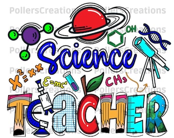 Science Teacher Sublimation Png,Math Teacher Gift,Teacher Shirt Png,Hand Drawn,laboratory scientist,Doodle,school teacher sublimation,Pencil