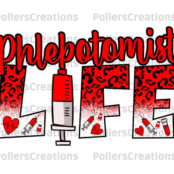 Phlebotomist Life Png,Sublimation Design,Phlebotomist,Red,Leopard Mom,Phlebotomy Png,Phlebotomist Gifts,Hand Drawn,Animal Print,laboratory