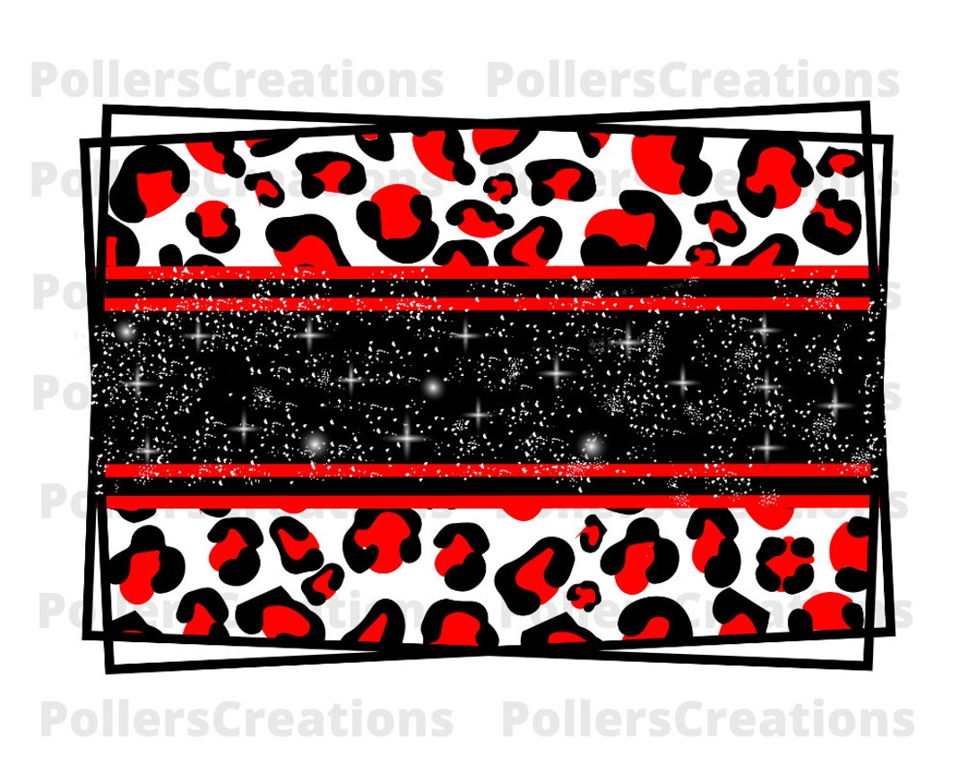 Red Leopard Frame Red Black Leopard Distressed Frame Png File,sublimation Designs ...