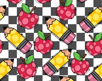 Teacher Seamless File Pattern Png,First Day Of School Png,Hand drawn,School pattern,Art prints,Digital Paper