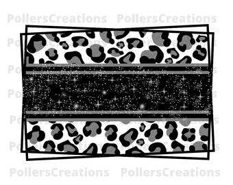 Silver Black Glitter Leopard Distressed Frame Png,Sublimation Designs Downloads,Background,Brush Stroke,Animal Print,Cheetah Background Png