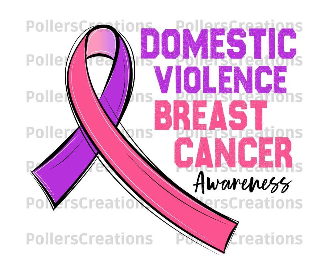 October Breast Cancer and Domestic Violence Awareness Month Png ...