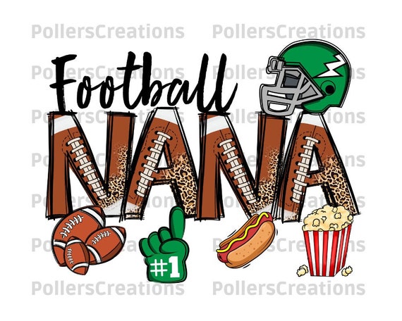 Football Nana Png Football Sublimation Designs, Football shirt Png, doodle  football, Football Gift for Nana, Animal Print, Sport Png