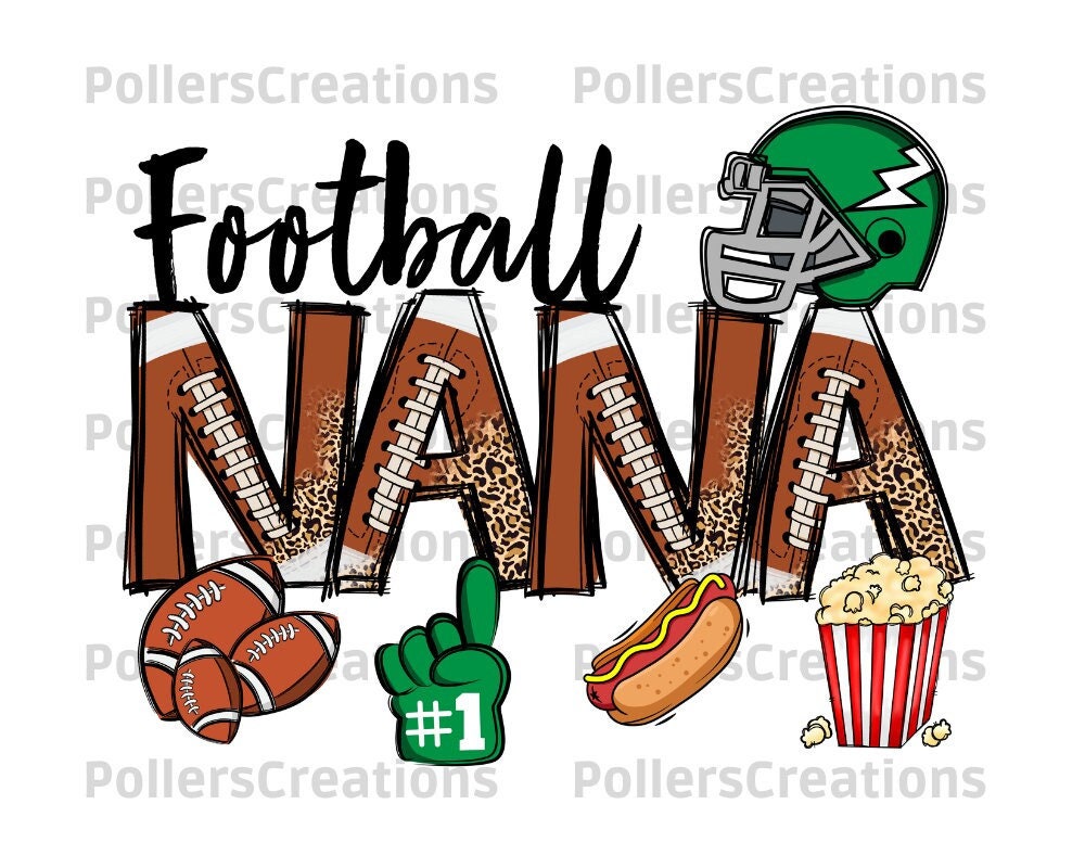 Football Nana Png Football Sublimation Designs, Football shirt Png, doodle  football, Football Gift for Nana, Animal Print, Sport Png
