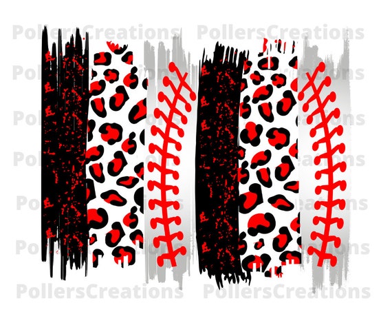 Paint Clipart Cute Mom PNG Baseball Stitches Leopard Baseball Brush Stroke Background Team Design PNG Sublimation Navy & Burnt Orange