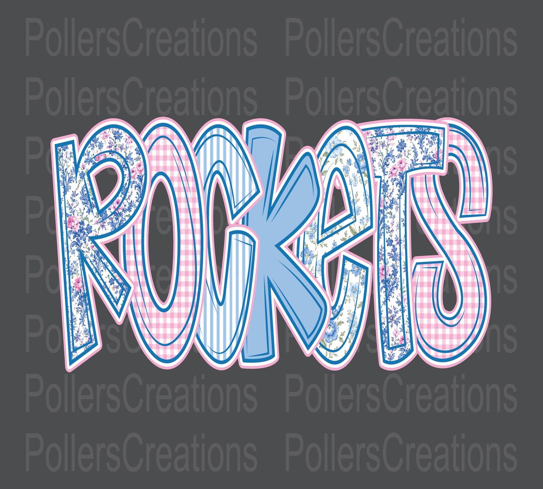 Preppy Rockets Rockets Png, Preppy Rockets Mascot Png Shirt, Floral School Spirit ...