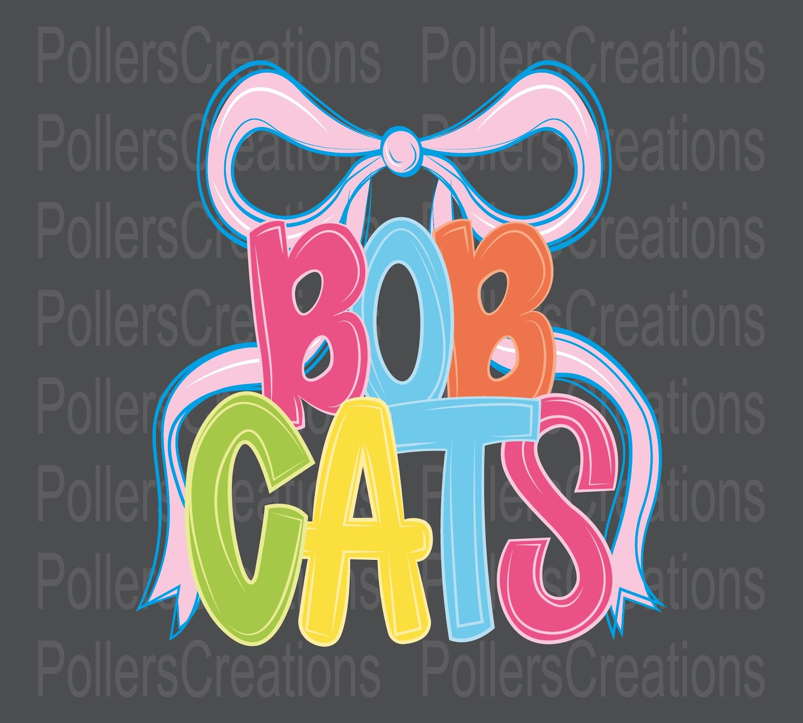 Preppy Bobcats Png Mascot Coquette Girly Doodle Clipart School Spirit ...
