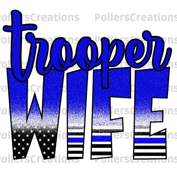 Trooper Wife Png,Sublimation Designs Télécharger,Bleu,Leopard Design,Cadeaux de soldat pour elle,Maman,Impression d'animaux,Design de soldat