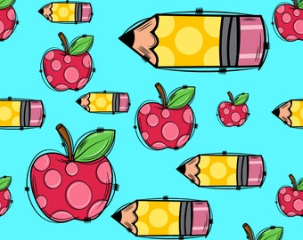 Modello di file senza soluzione di continuità per insegnanti Png, primo giorno di scuola Png, disegnato a mano, modello scolastico, stampe artistiche, carta digitale