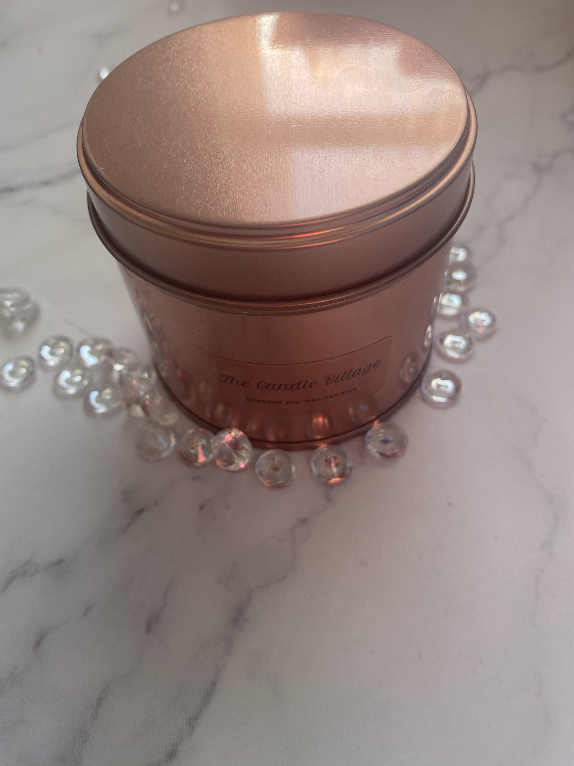 Rose gold candle Etsy