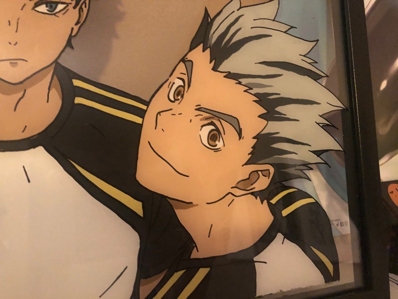 Akaashi /& Bokuto glass painting