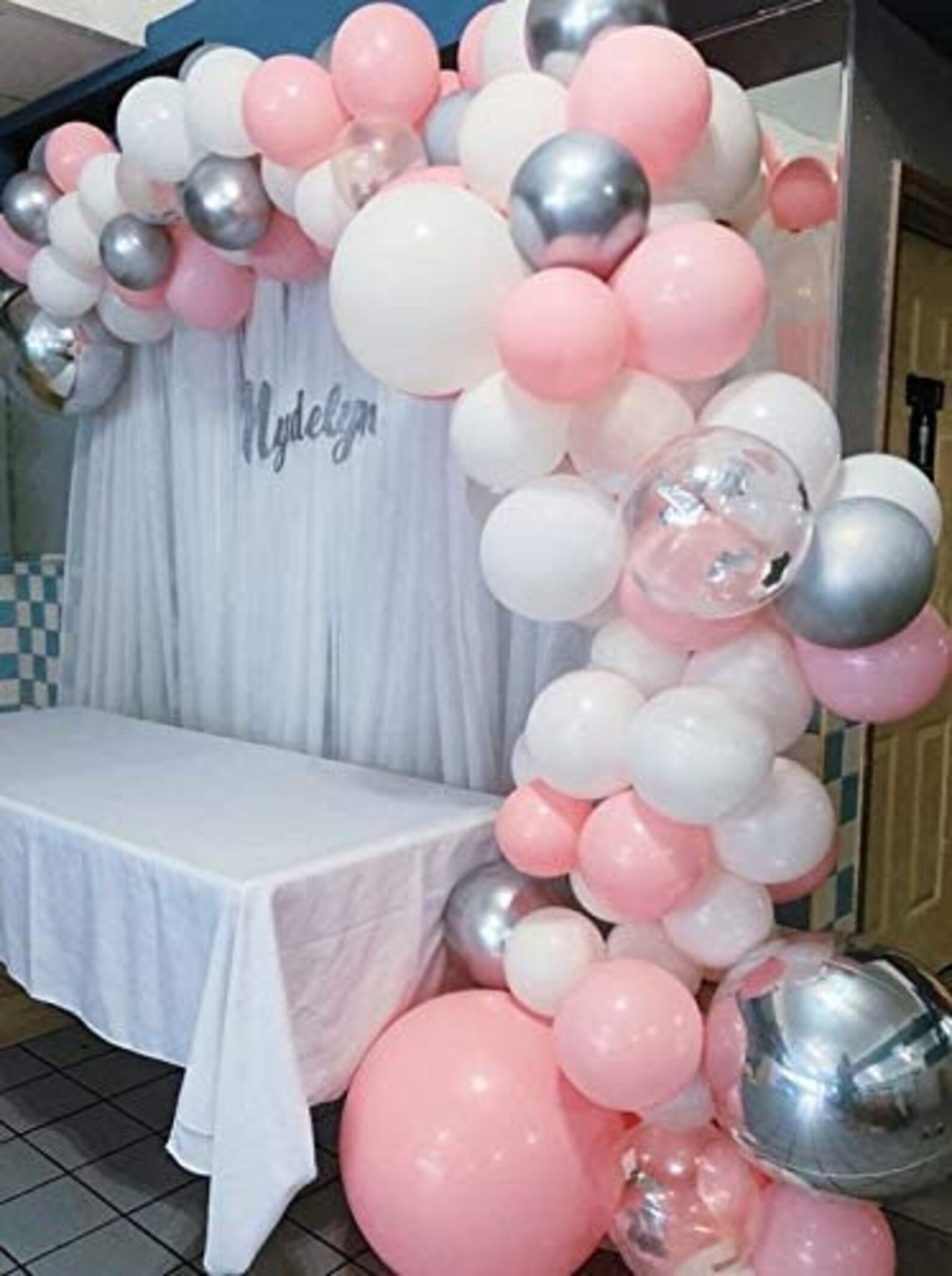 100pcs Pink Silver Balloons Garland Arch Kit 5inch 10 Inch 12 Etsy UK