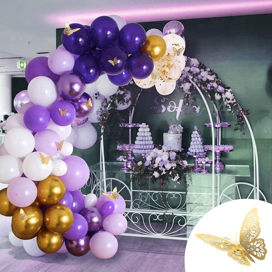 Purple Balloon Garland Kit 120pcs Purple Latex Balloons Etsy