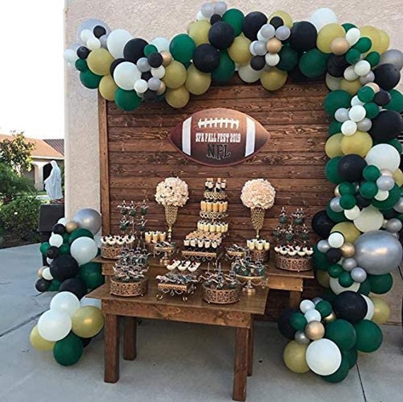 Football Party Balloon Garland Arch Kit100pcs Black Green Etsy