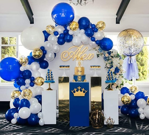 Royal Blue Balloon Garland Kit Pour Royal Prince Baby Shower Etsy Canada