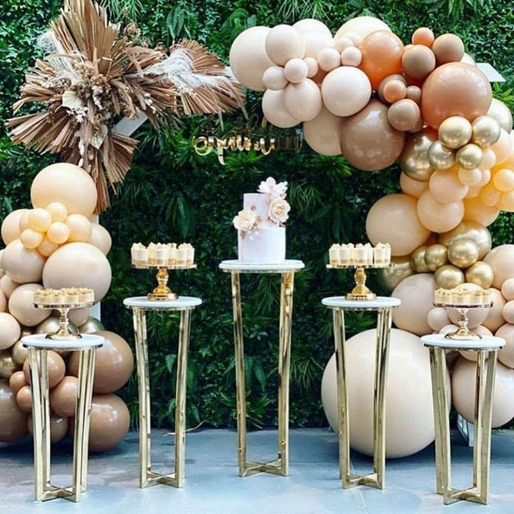 134pcs Coffee Balloons Arch Garland Kit Doublestuffed Cream Etsy