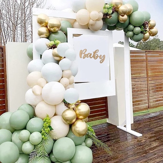 152pcs Sage Green Balloons Garland Kit Balloon Arch With Etsy