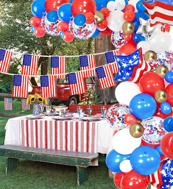 Memorial Day Party Decor, Red, White & Blue Party
