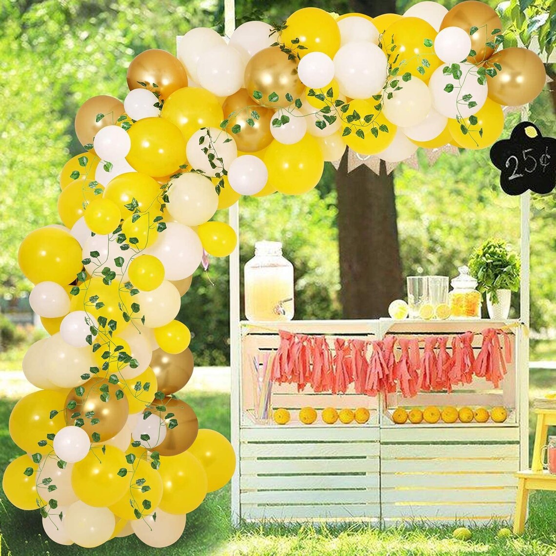 Sunflower Lemonade Party Balloon Garland Kit Yellow Pastel Etsy
