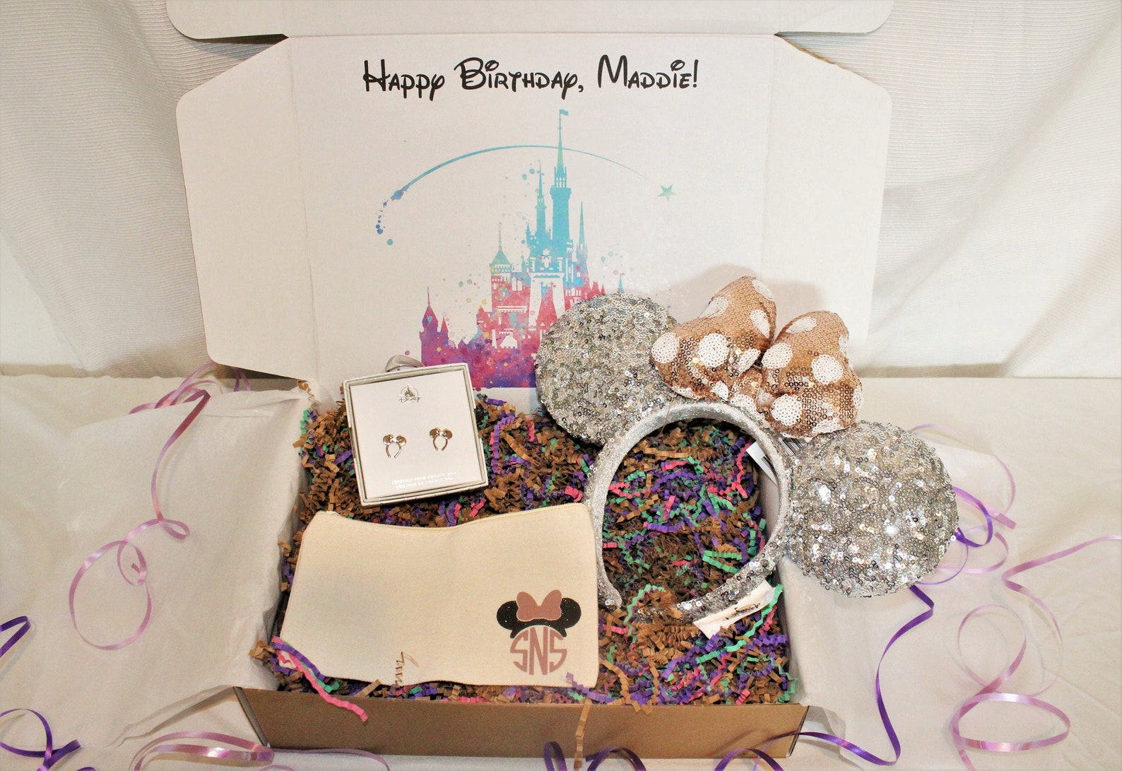 Personalized Disney Gift Box With Authentic Disney Ears Etsy