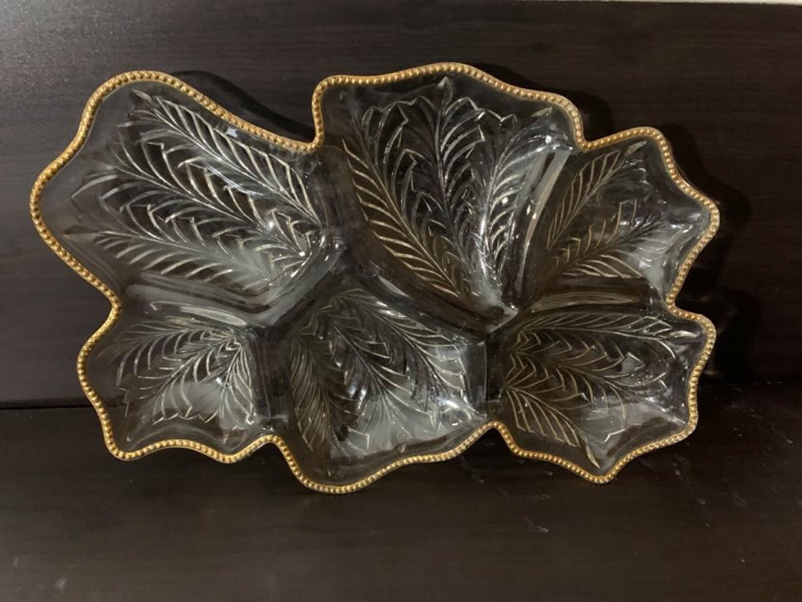 glass relish/serving tray Etsy