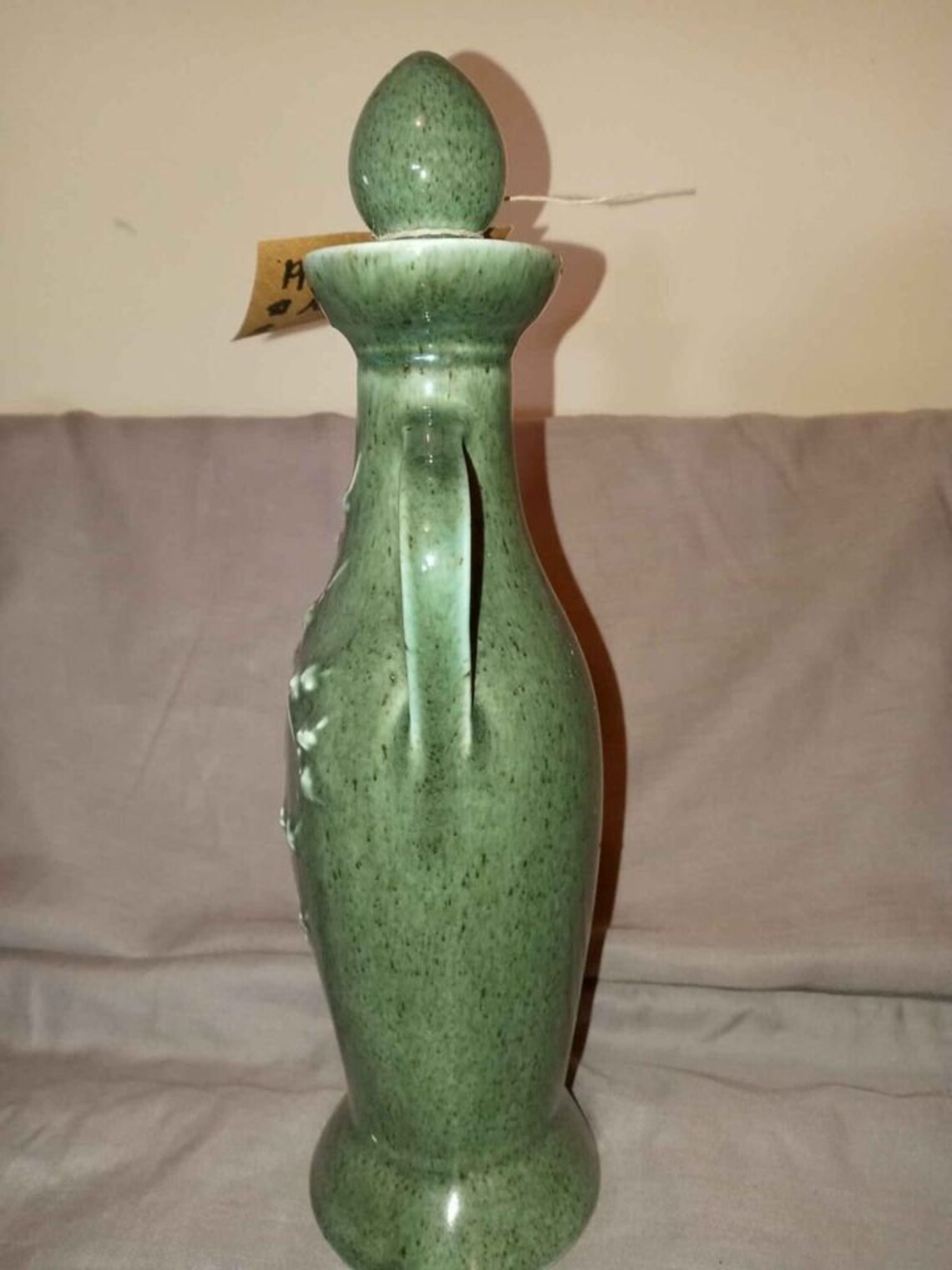 1965 Jim Beam Green Floral Decanter Genuine Regal China Etsy