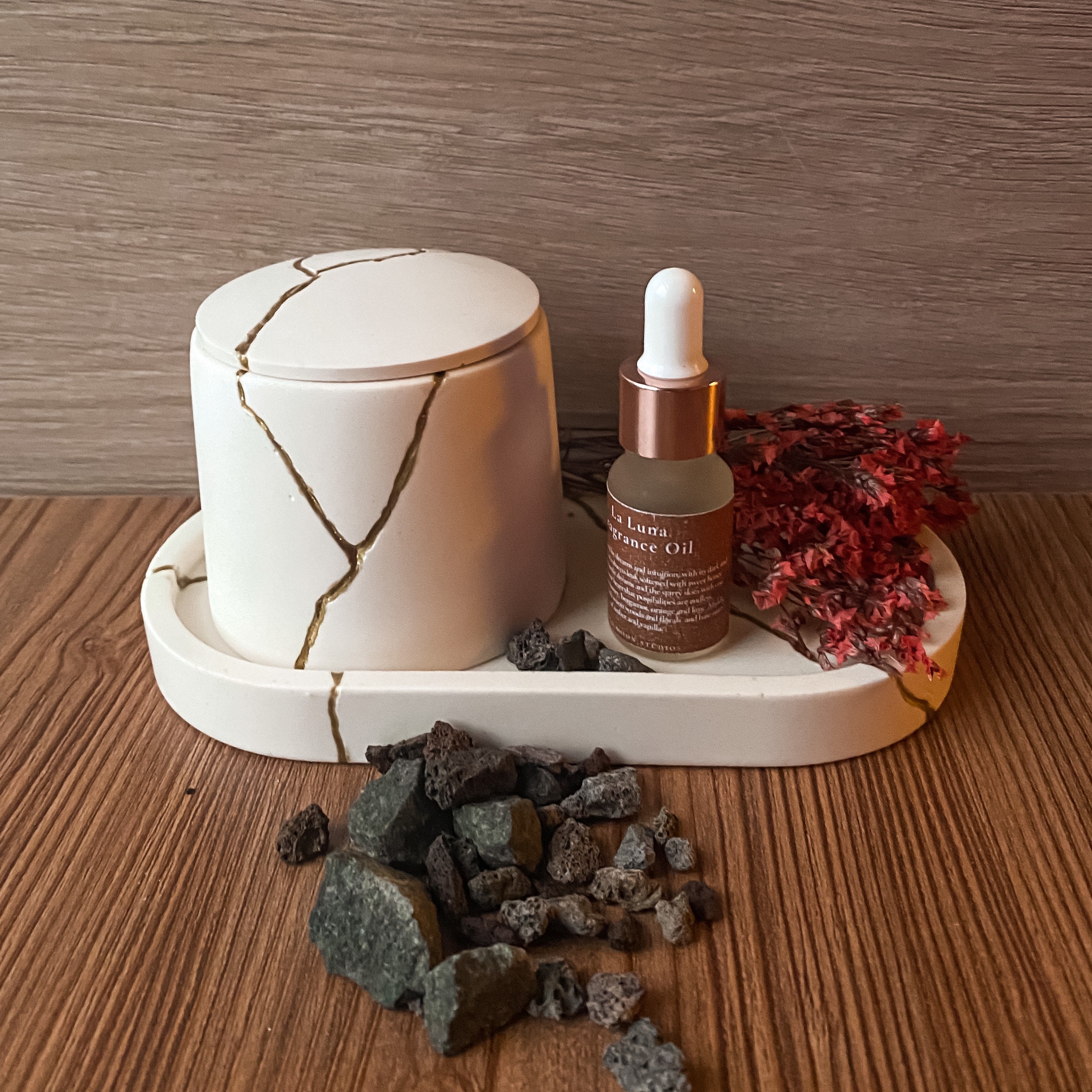 Kintsugi Style Lava Rock Diffuser Essential Oil Diffuser Etsy