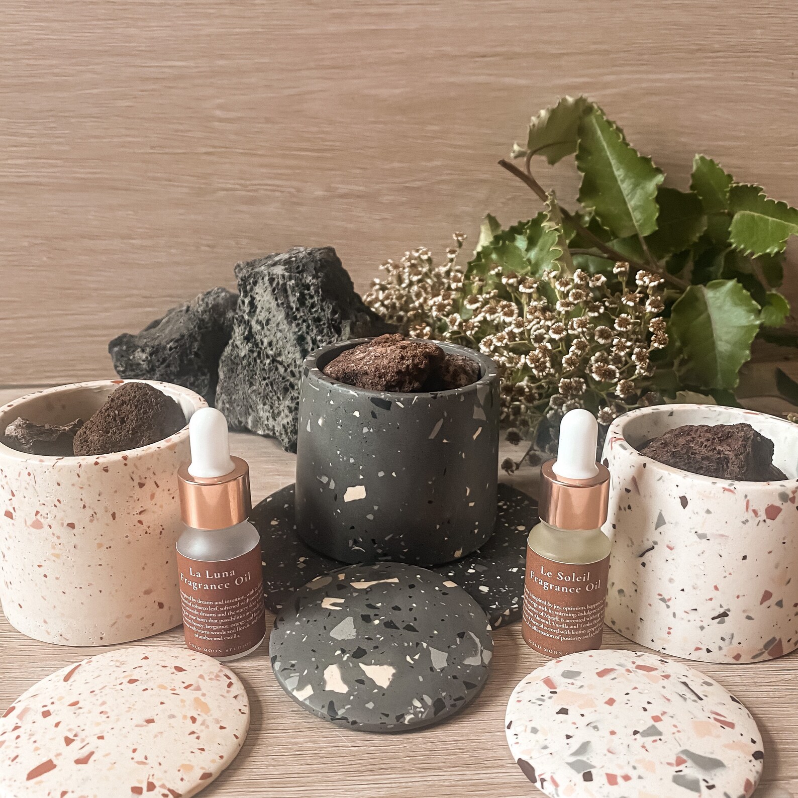 Inhale Exhale Lava rock diffuser essential oil diffuser Etsy