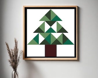 Christmas Tree Barn Quilt Pattern: SVG, PDF, Wood Quilt (Digital Download)