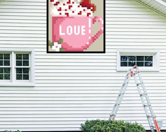 Love Mug Barn Quilt Pattern: Digital SVG PDF Bundle