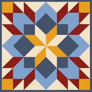 Prairie Star Barn Quilt Digital PDF SVG Printable Pattern | Wood Barn Quilt | Paint yourself Barn Quilt downable PDF Bundle