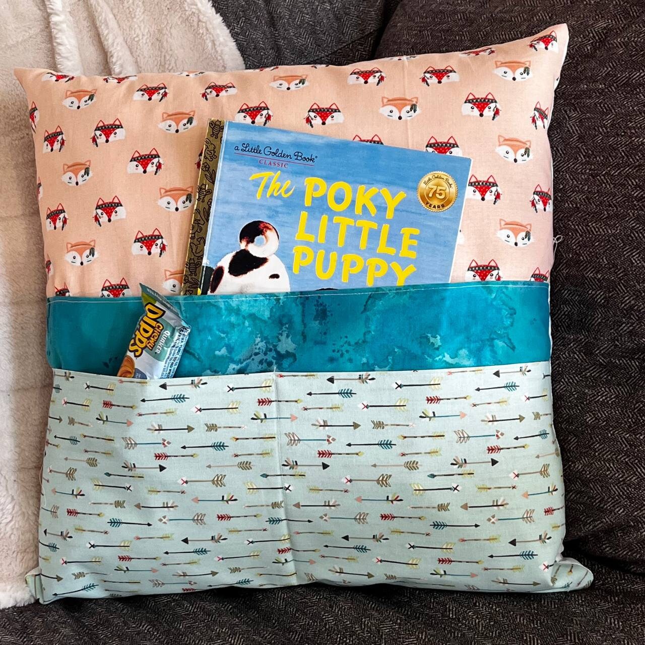 Double Pocket Reading Pillow PDF Pattern Etsy