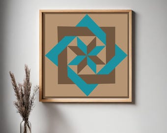 Knot Maze Barn Quilt Pattern: SVG, PDF, PNG (Digital Download)