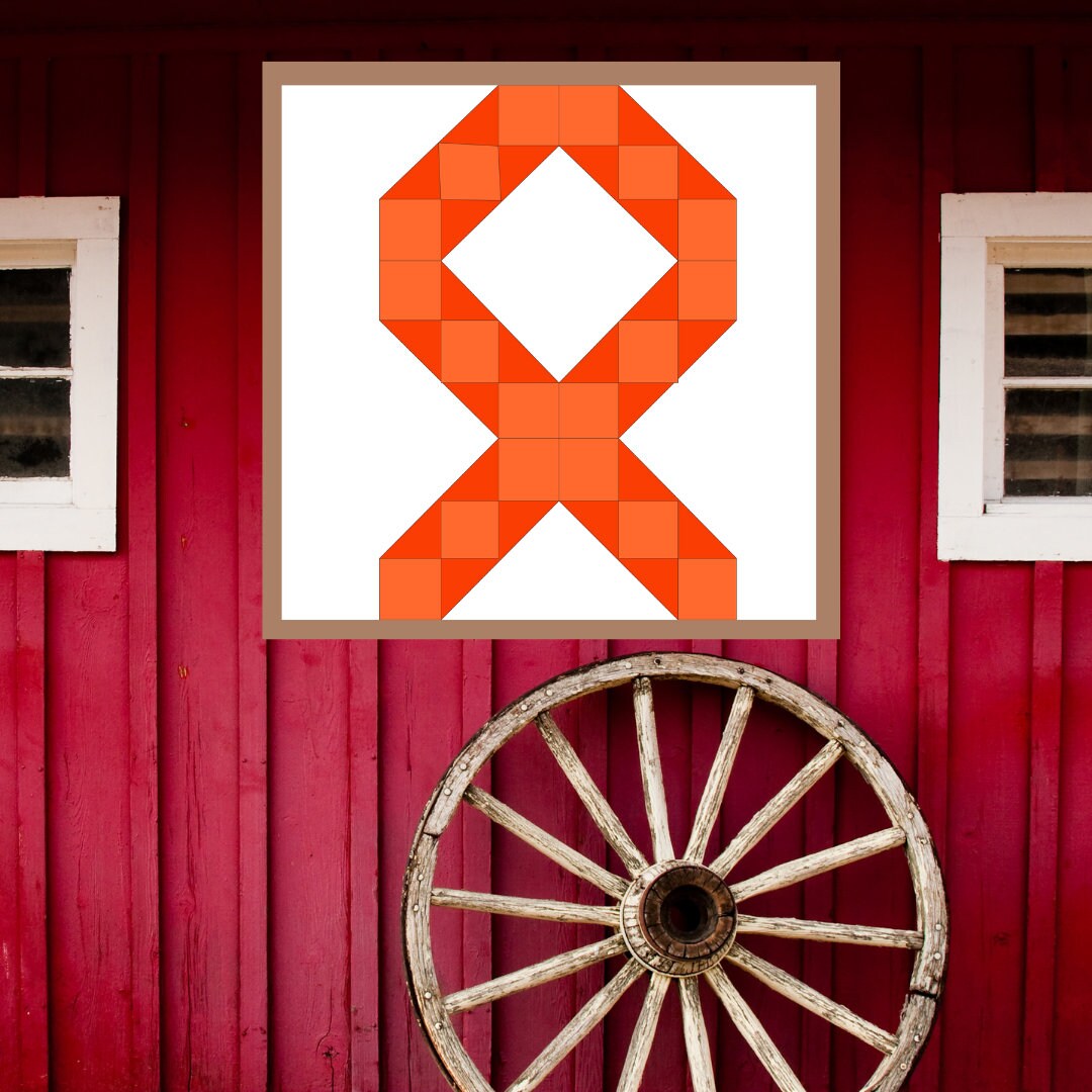 Barn Ribbon 12x12 Awareness Ribbon Barn Quilt PDF Pattern, SVG Pattern, Wood Quilt ...