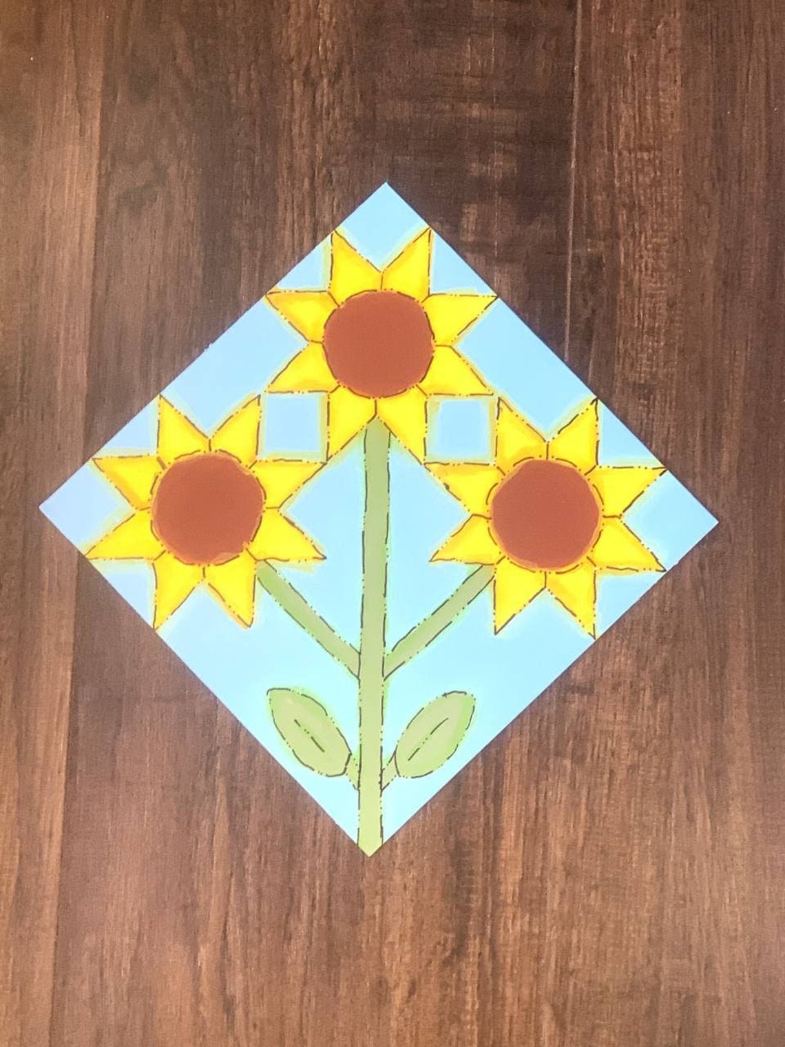 Sunflower Barn Quilt PDF Pattern Etsy