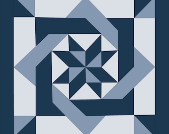 Pinwheel Knot Maze Barn Quilt Pattern: SVG, PDF (Digital Download)