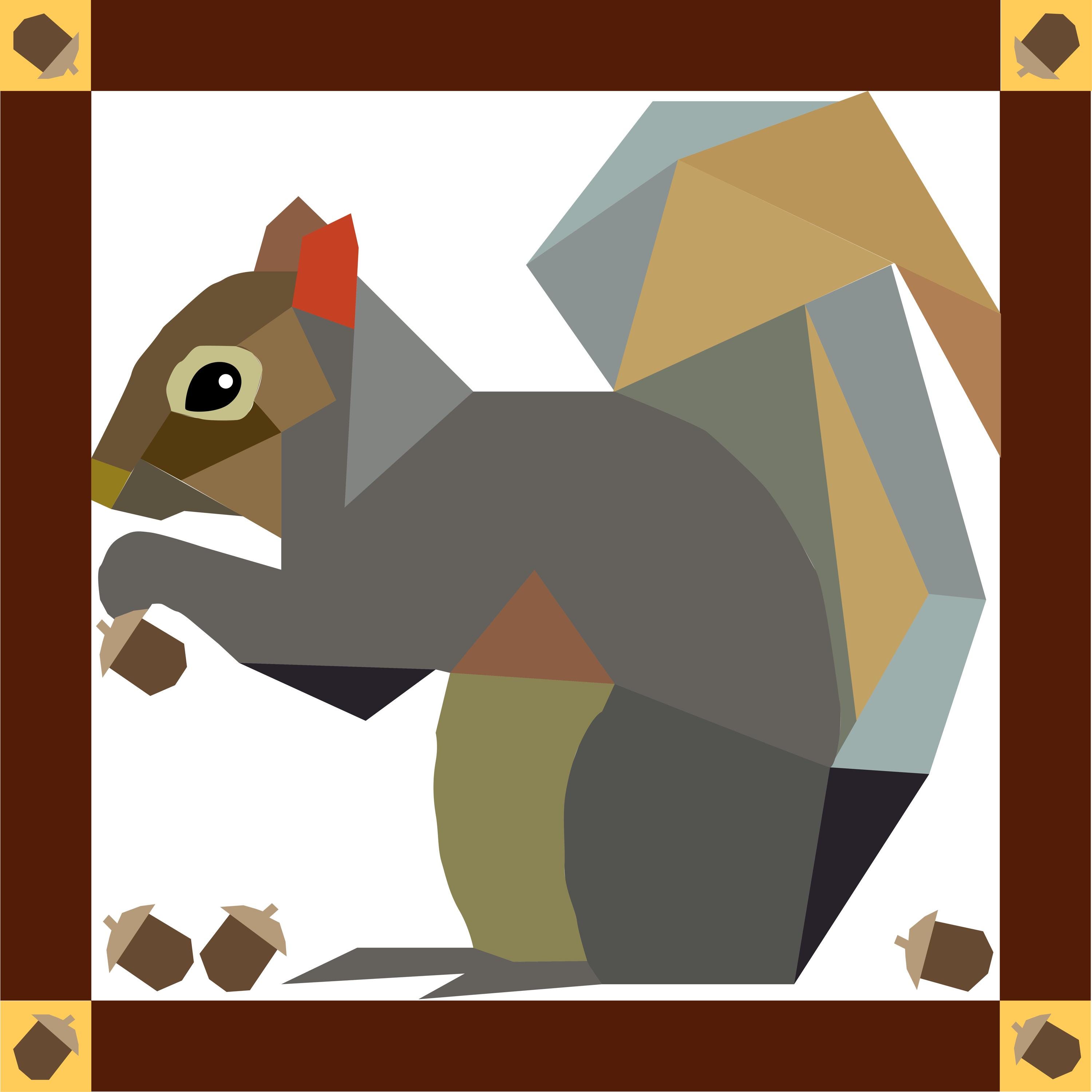 Squirrel Barn Quilt Pattern: Rustic Farmhouse Decor (digital Download ...
