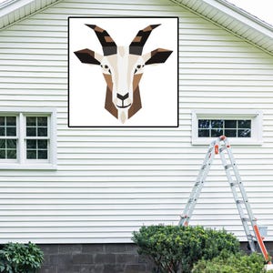 48x48" Goat Barn Quilt PDF Pattern, SVG Pattern, Wood quilt to paint for outdoors Bundle Grid Included