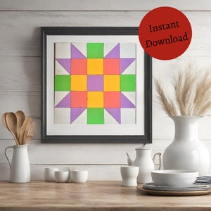 24x24&quot; Sister&#39;s Choice Barn Quilt PDF Pattern