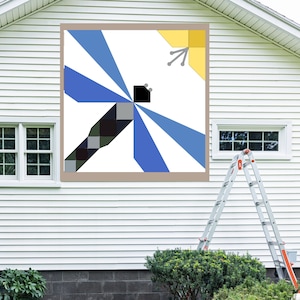 Dragonfly Barn Quilt Pattern: Outdoor Wood Quilt SVG, PDF (24x24&quot;)