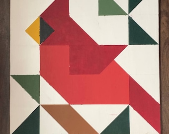 Cardinal Barn Quilt Pattern: SVG, PDF, Wood Quilt (Digital Download)