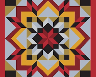 Double Carpenter Star Barn Quilt Pattern: SVG, PDF (Digital Download)