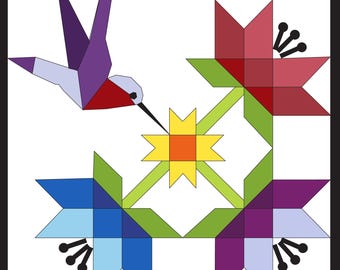 Hummingbird Garden Barn Quilt SVG | Laser Cut File | Laser Tested | Digital Download