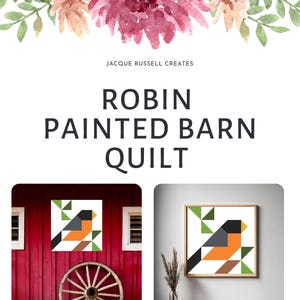 Robin Quilt Block Pattern American Robin Quilt Block Pattern - Geometric Barn Quilt (digital ...