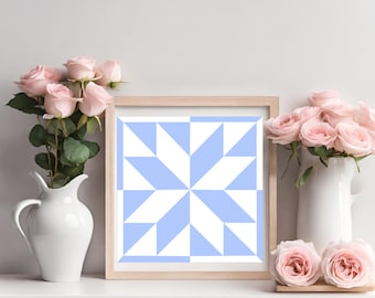 Spring Fling Star Barn Quilt PDF Pattern: SVG, Wood Quilt Bundle