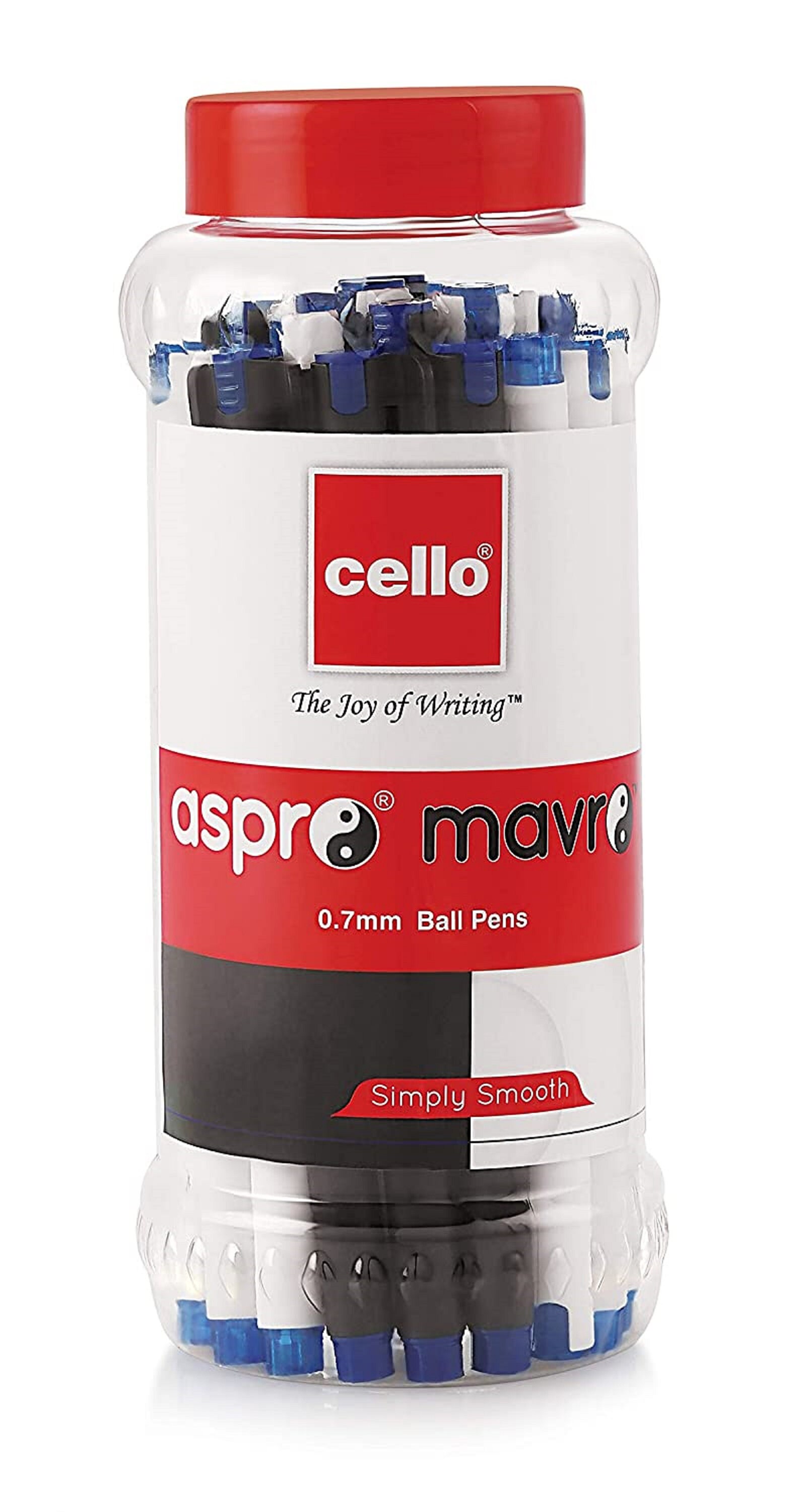 Cello Aspro Mavro Ball Pen 25 Pens Jar Blue Etsy