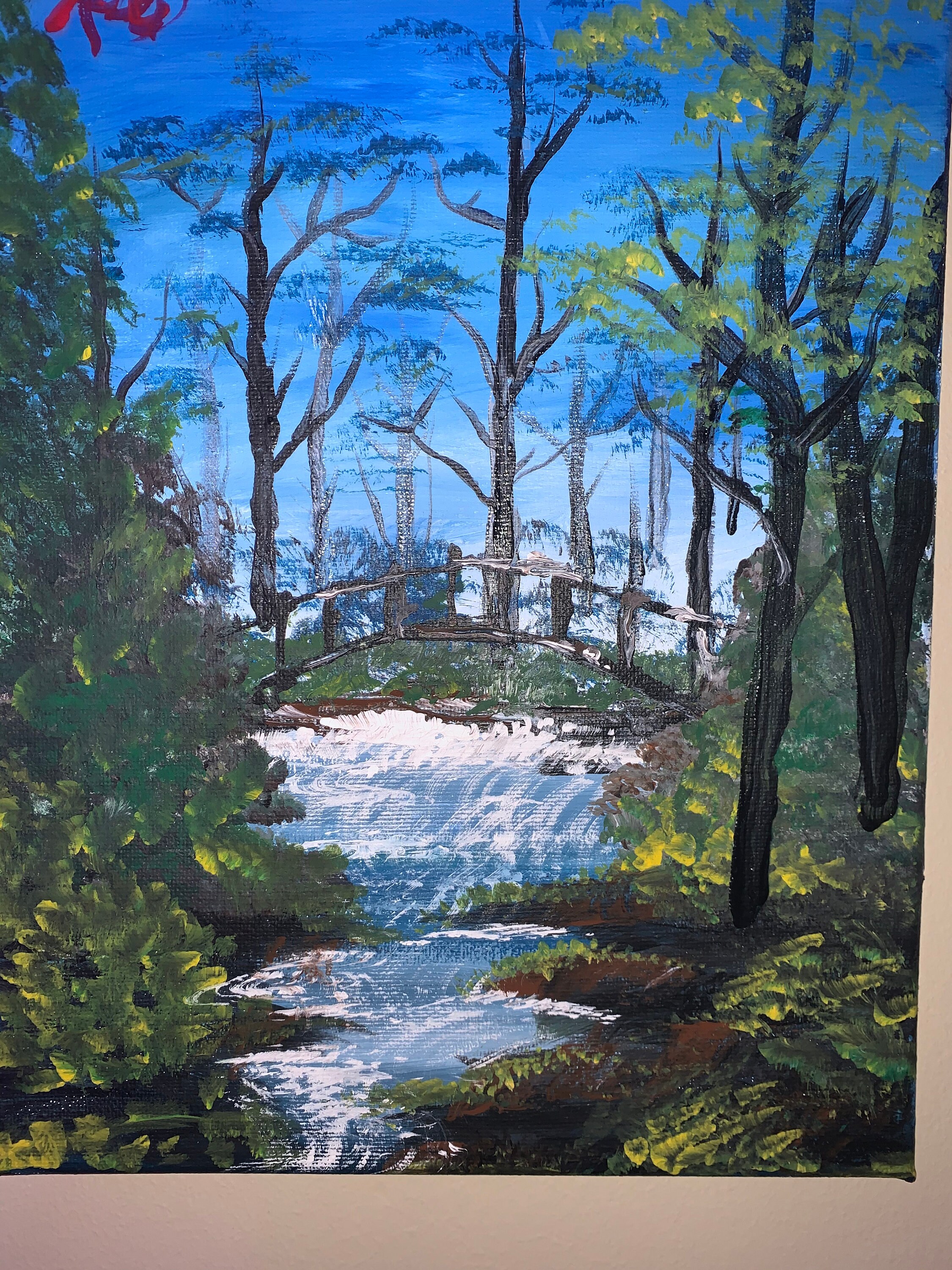 Waterfall painting landscape paintings acrylic on canvas Etsy