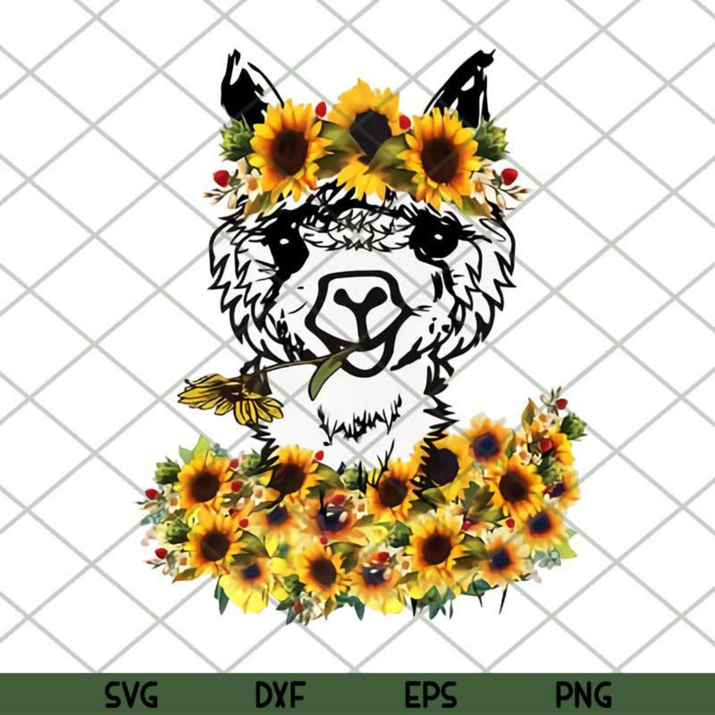 Llama Headband Sunflower Png Alpaca Llama Png Sunflower Png Etsy